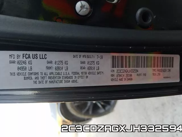 2C3CDZAGXJH332594 фото 2