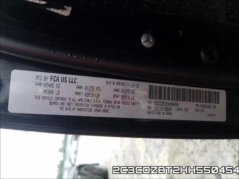 2C3CDZBT2HH550454 фото 2