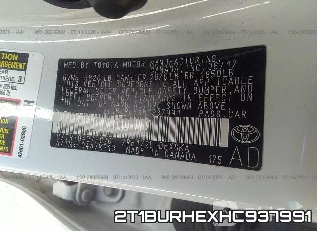 2T1BURHEXHC937991 фото 10