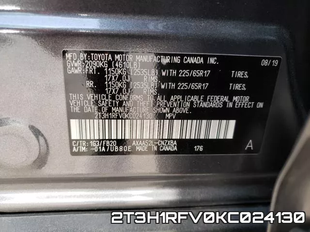 2T3H1RFV0KC024130 фото 2