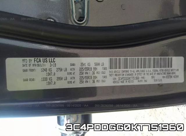 3C4PDDGG0KT751960 фото 9
