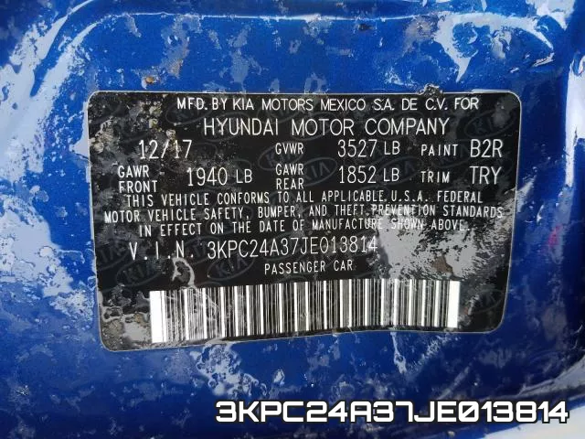3KPC24A37JE013814 фото 2