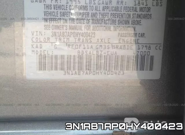 3N1AB7AP0HY400423 фото 10