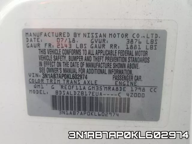 3N1AB7AP0KL602974 фото 2