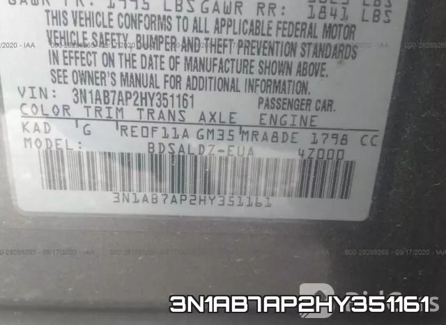 3N1AB7AP2HY351161 фото 10