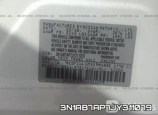 3N1AB7AP7JY311079 фото 10