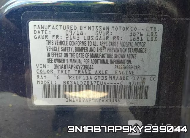 3N1AB7AP9KY239044 фото 10