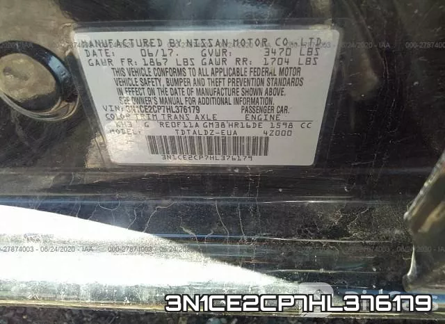 3N1CE2CP7HL376179 фото 10