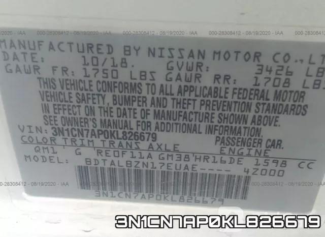 3N1CN7AP0KL826679 фото 10