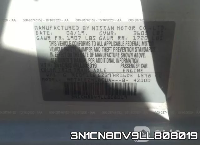 3N1CN8DV9LL808019 фото 10