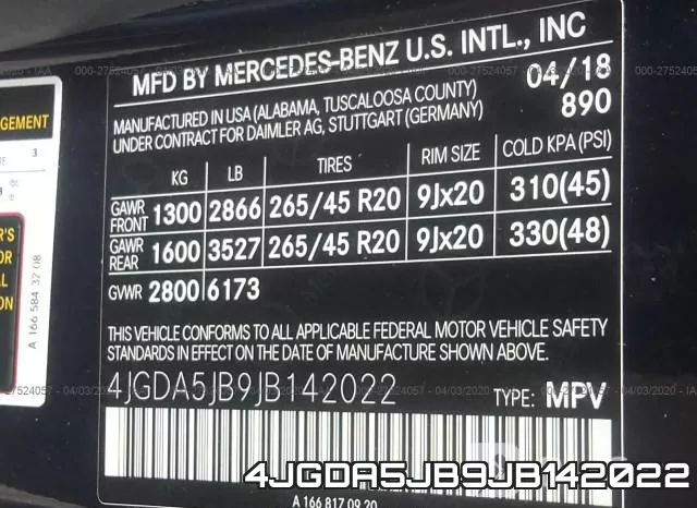 4JGDA5JB9JB142022 фото 10