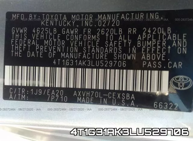 4T1G31AK3LU529706 фото 9