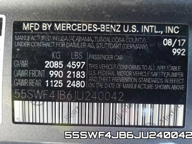 55SWF4JB6JU240042 фото 2