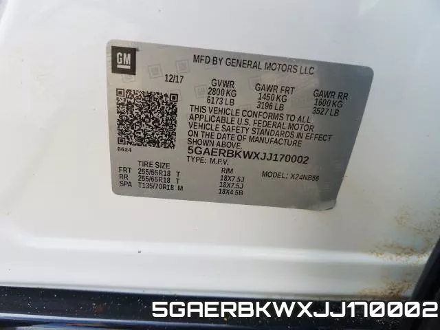 5GAERBKWXJJ170002 фото 2
