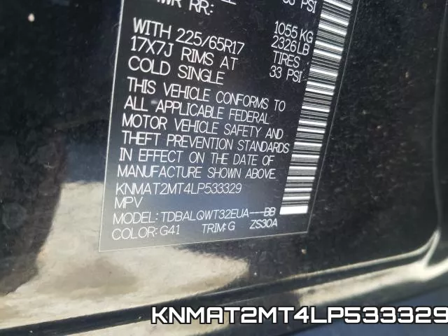 KNMAT2MT4LP533329 фото 2