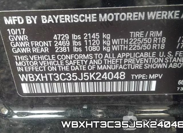 WBXHT3C35J5K24048 фото 10