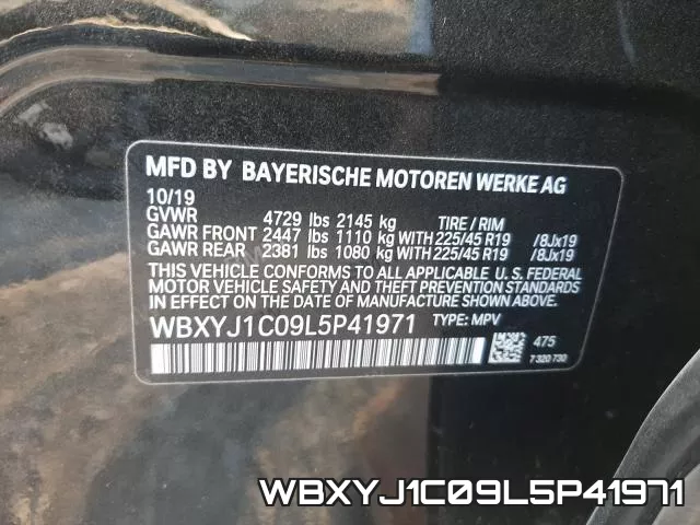 WBXYJ1C09L5P41971 фото 2