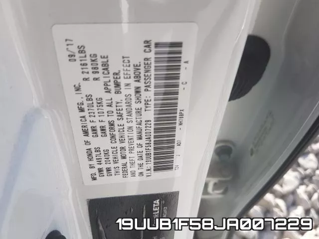 19UUB1F58JA007229 фото 2