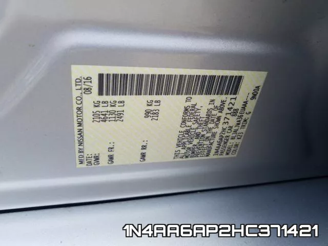 1N4AA6AP2HC371421 фото 2