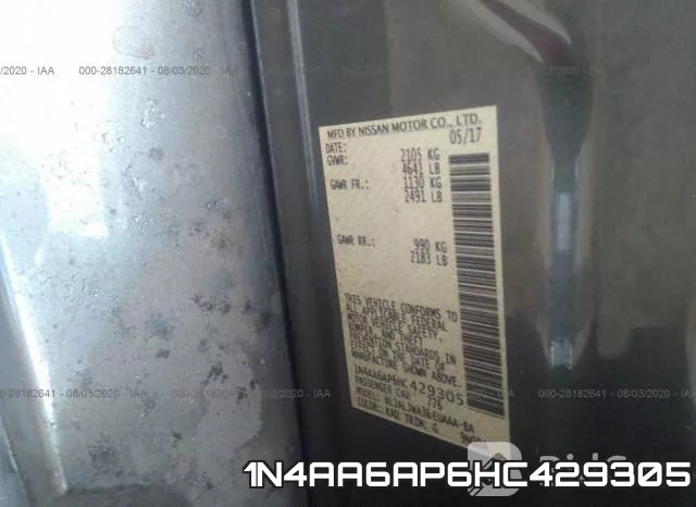 1N4AA6AP6HC429305 фото 10