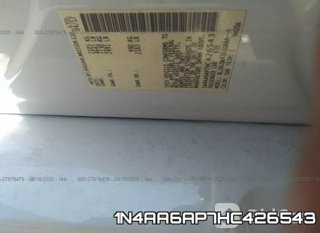1N4AA6AP7HC426543 фото 10