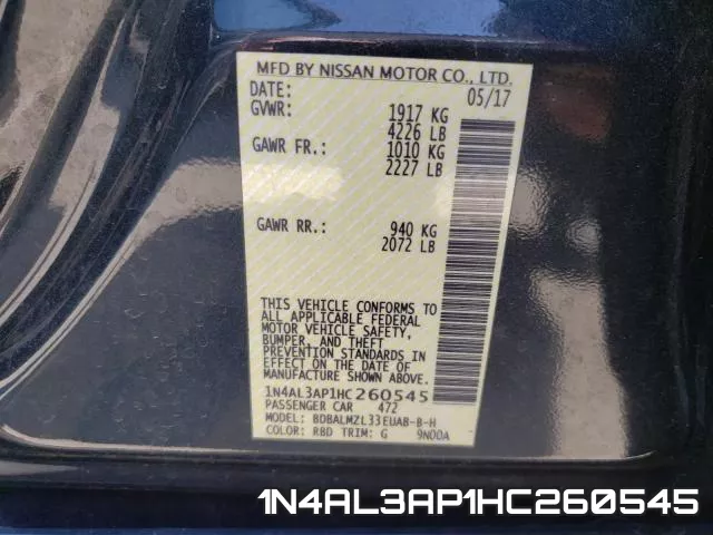 1N4AL3AP1HC260545 фото 2