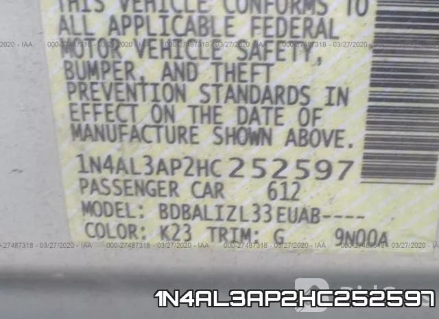 1N4AL3AP2HC252597 фото 10
