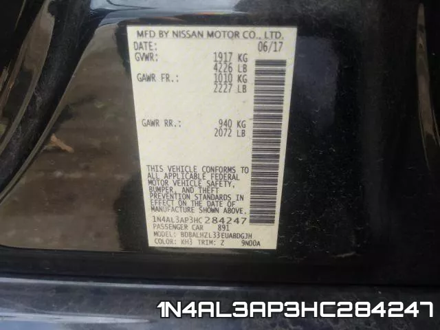 1N4AL3AP3HC284247 фото 2