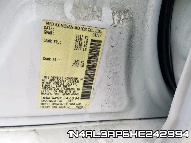 1N4AL3AP6HC242994 фото 2