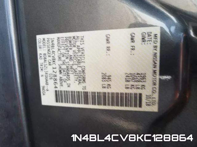 1N4BL4CV8KC128864 фото 2