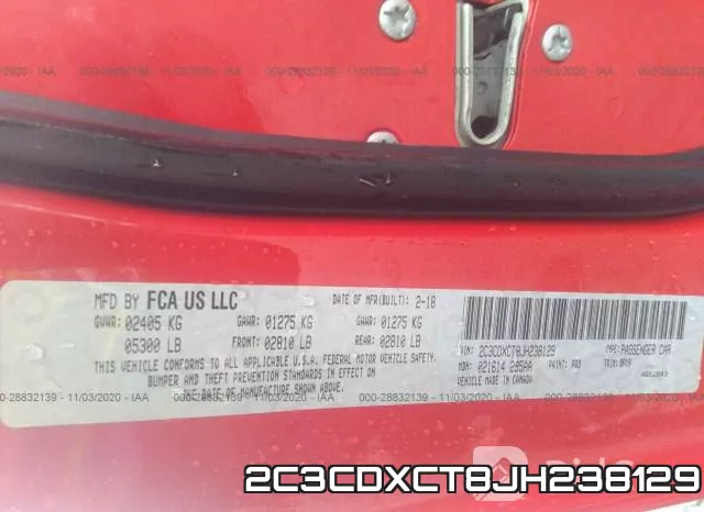 2C3CDXCT8JH238129 фото 10