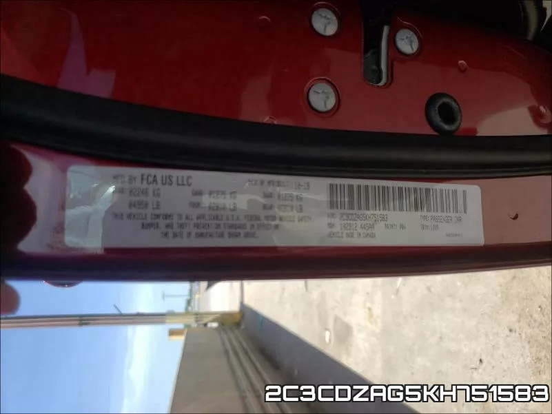 2C3CDZAG5KH751583 фото 2