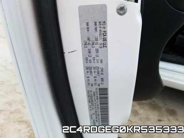 2C4RDGEG0KR535333 фото 2