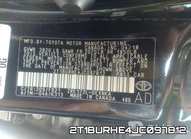 2T1BURHE4JC097812 фото 10