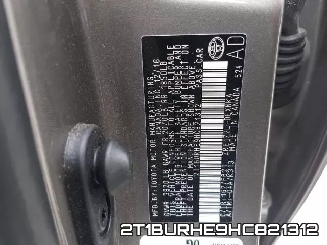 2T1BURHE9HC821312 фото 2