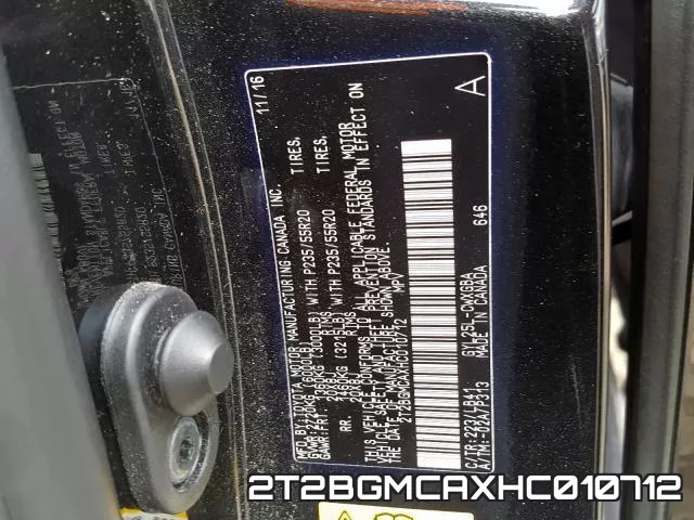 2T2BGMCAXHC010712 фото 2