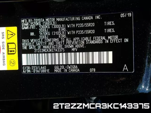 2T2ZZMCA3KC143375 фото 2