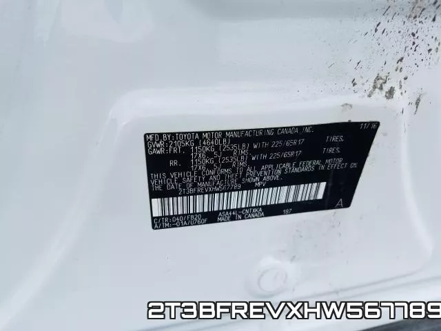2T3BFREVXHW567789 фото 2