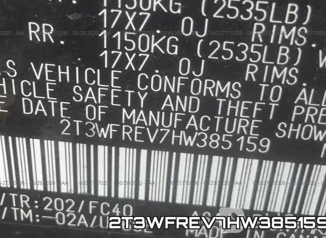 2T3WFREV7HW385159 фото 10