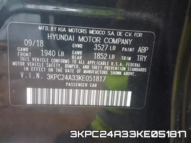3KPC24A33KE051817 фото 2