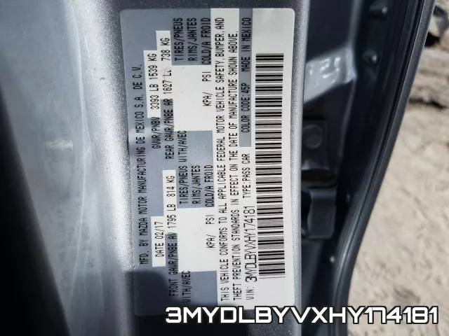 3MYDLBYVXHY174181 фото 2