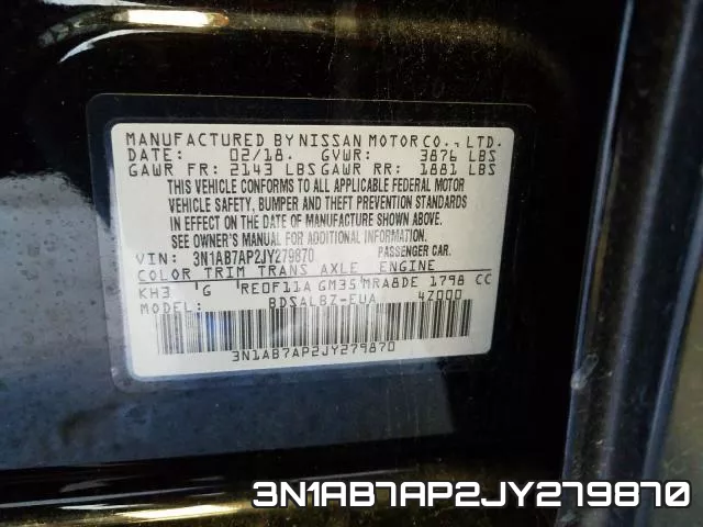 3N1AB7AP2JY279870 фото 2