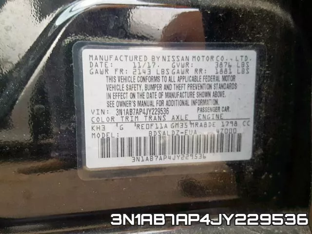 3N1AB7AP4JY229536 фото 2