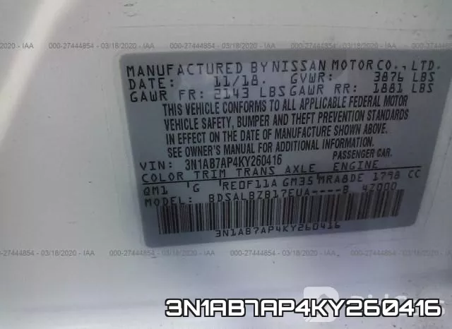 3N1AB7AP4KY260416 фото 10