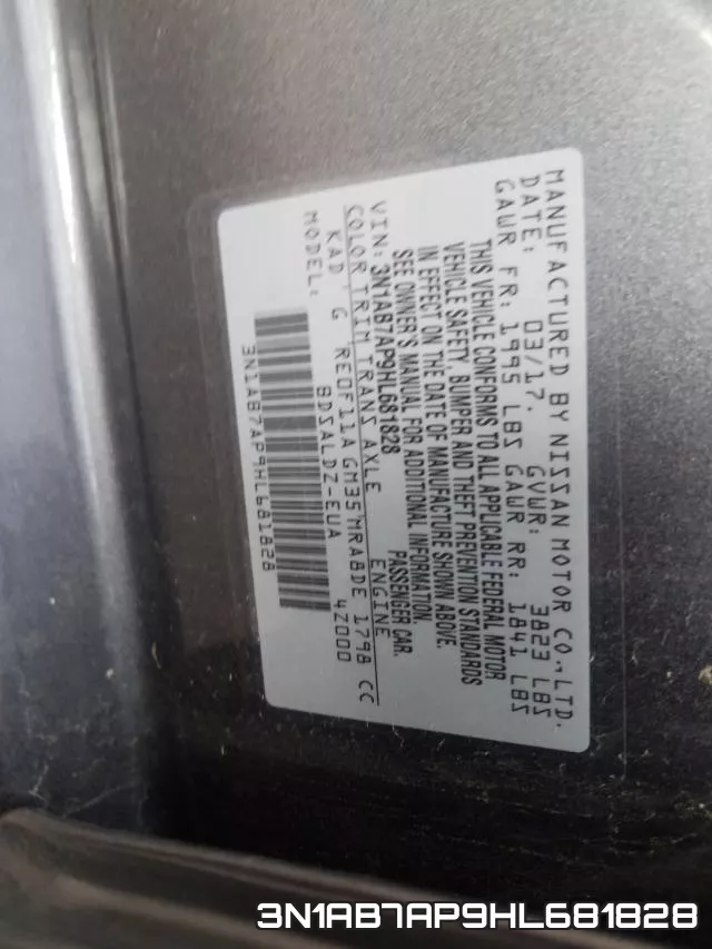 3N1AB7AP9HL681828 фото 2