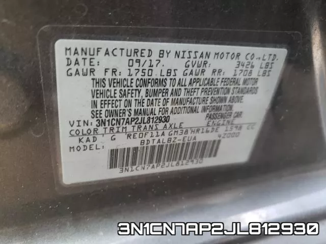 3N1CN7AP2JL812930 фото 2