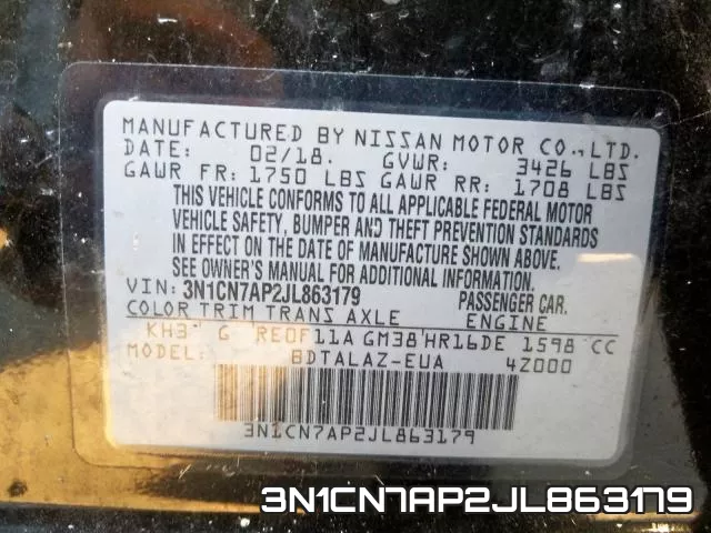 3N1CN7AP2JL863179 фото 2