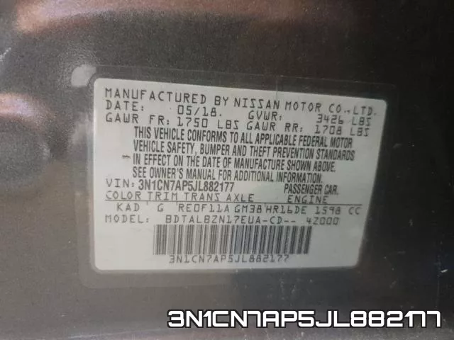 3N1CN7AP5JL882177 фото 2