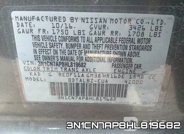 3N1CN7AP8HL819682 фото 10