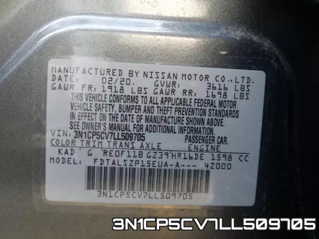 3N1CP5CV7LL509705 фото 2